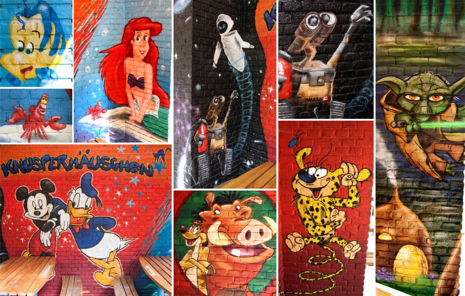 disney collage graffiti