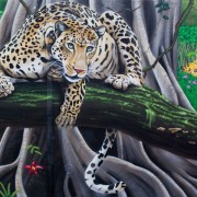 leopard mural